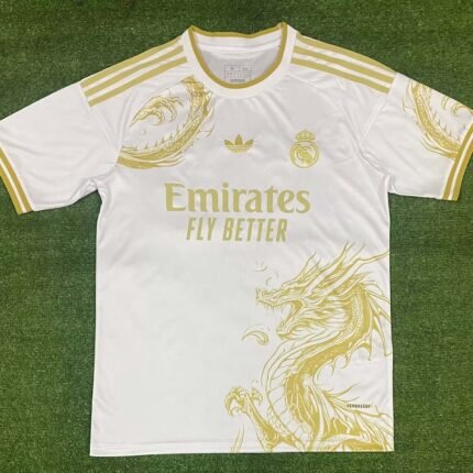 2024/2025 Real Madrid Special Edition White Gold Football Shirt1:1 Thai Quality